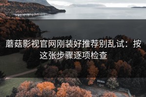 蘑菇影视官网刚装好推荐别乱试：按这张步骤逐项检查